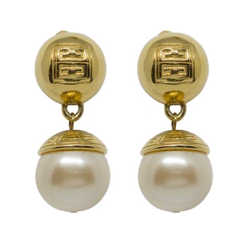 givenchy pearl earrings vintage